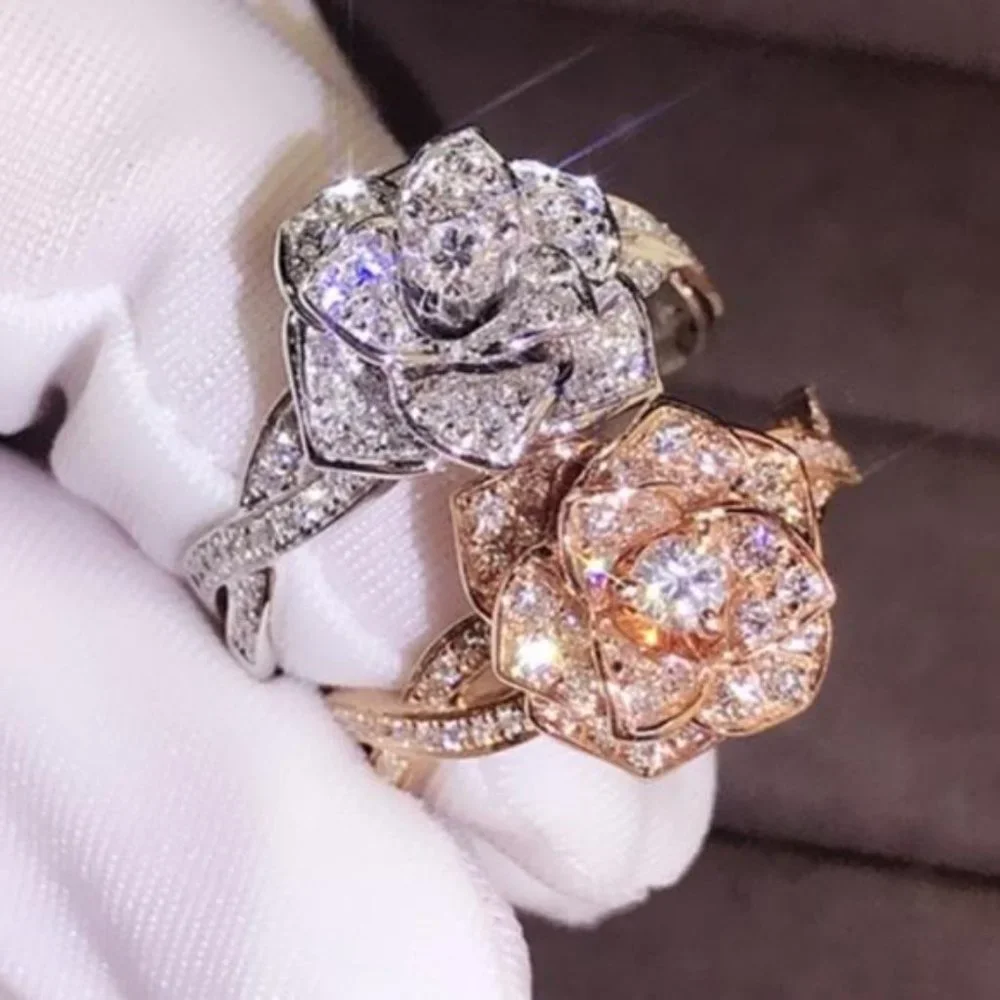 NEW 925 STERLING SILVER DIAMOND HALO RING - Picture 4 of 7